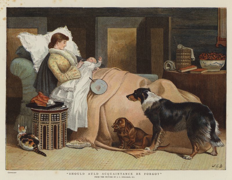 El kell-e felejteni az Auld Ismerkedést (színes litó) alkotó: John Charles (after) Dollman