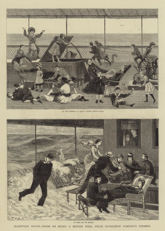 Hazafelé, jegyzetek a British India Steam Navigation Company gőzhajójának fedélzetén alkotó: John Charles Dollman