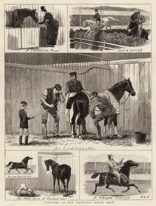 Vázlatok az Islington Horse Show-n alkotó: John Charles Dollman