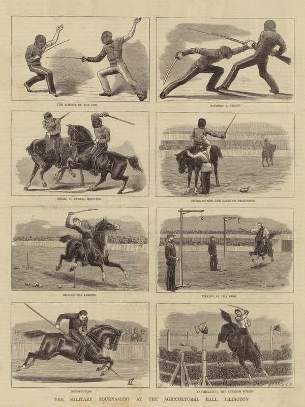 Katonai torna az islingtoni mezőgazdasági csarnokban alkotó: John Charles Dollman