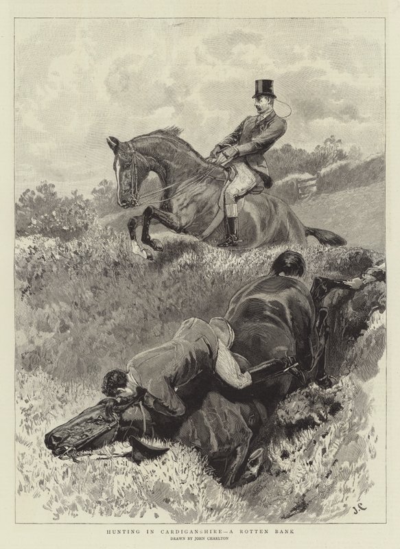 Vadászat Cardiganshire-ben, a Rotten Bankban alkotó: John Charlton