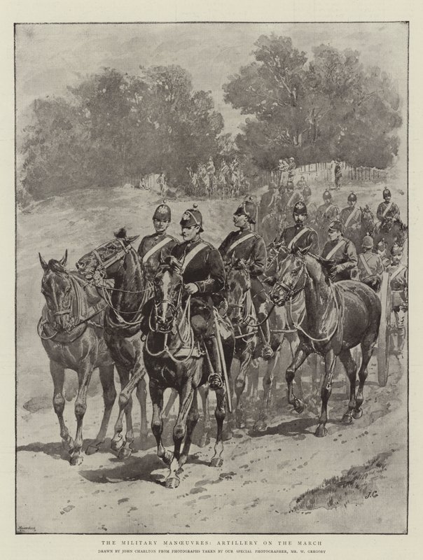 Katonai manőverek, Tüzérség a Márciuson alkotó: John Charlton