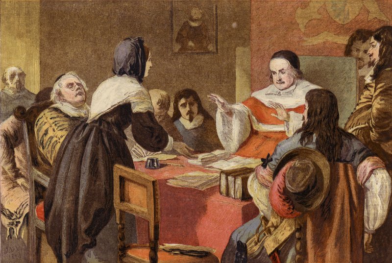 John Bunyan felesége könyörög Sir Matthew Hale-nek, hogy engedjék szabadon férjét a bedfordi börtönből (chromolitho) alkotó: John Dawson Watson