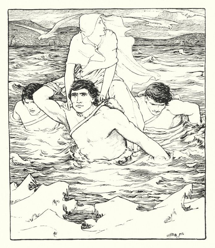 Illusztráció a Deirdre történetéhez (litográfia) alkotó: John Dickson Batten