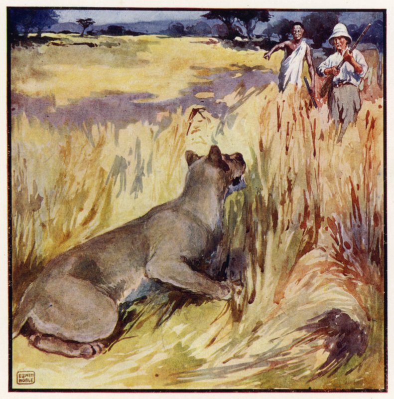 Mély morgással eltűnt a rohanásban (színes litó) alkotó: John Edwin Noble