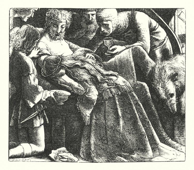 Szép nők álma (metszet) alkotó: John Everett (after) Millais
