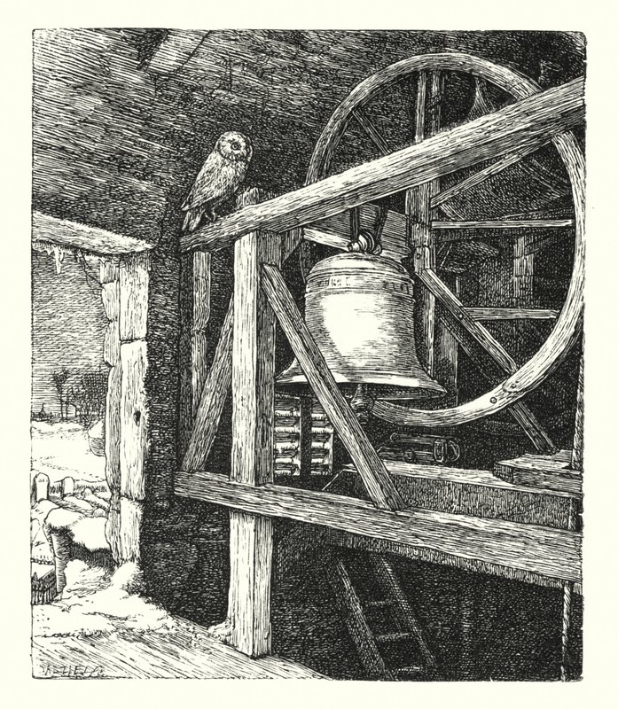 Az óév halála (metszet) alkotó: John Everett (after) Millais