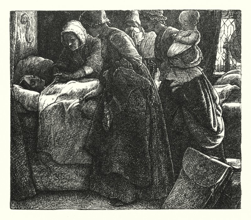 The Lord of Burleigh (metszet) alkotó: John Everett (after) Millais