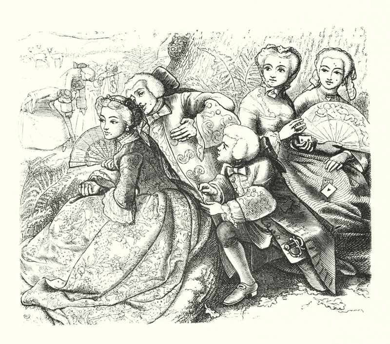 A beszélő tölgy (metszet) alkotó: John Everett (after) Millais