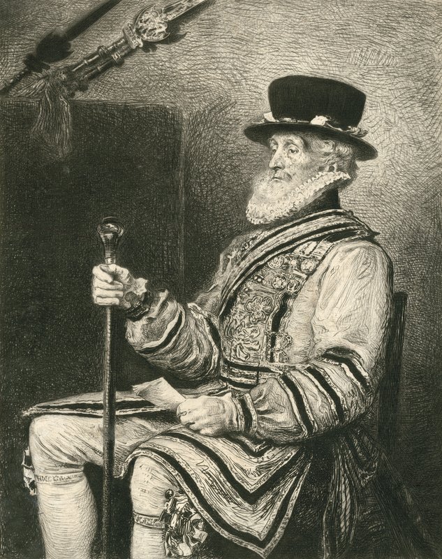 A gárda egyik tagja alkotó: John Everett Millais