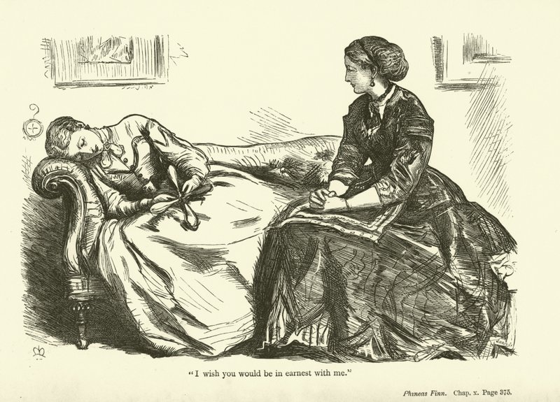 Illusztráció Phineas Finn számára, Anthony Trollope alkotó: John Everett Millais