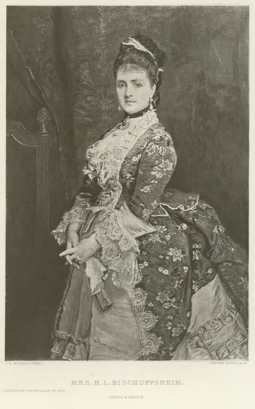 Mrs H L Bischoffsheim (mélynyomás) alkotó: John Everett Millais