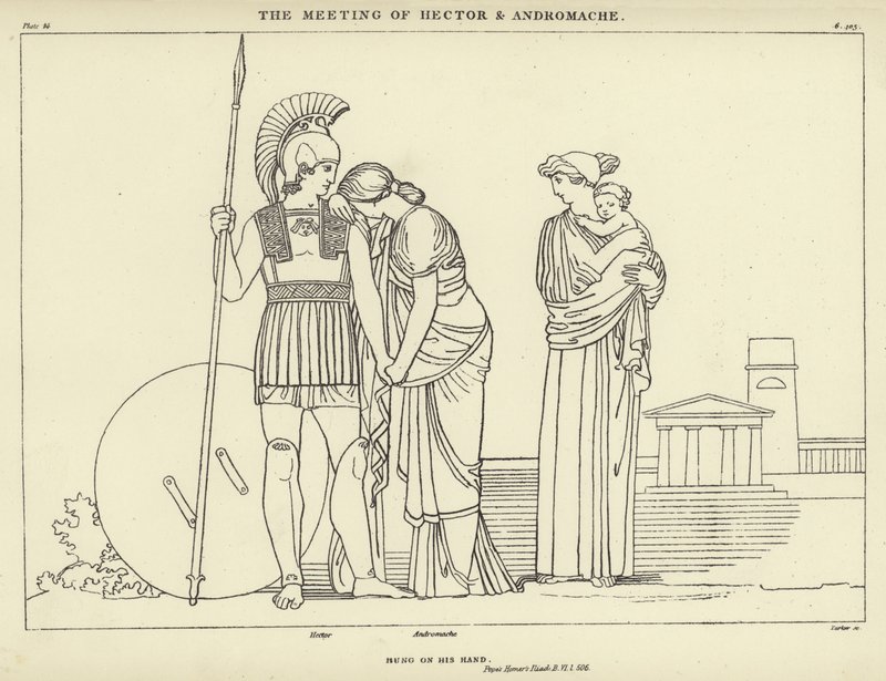 Hektor és Andromache találkozása alkotó: John Flaxman