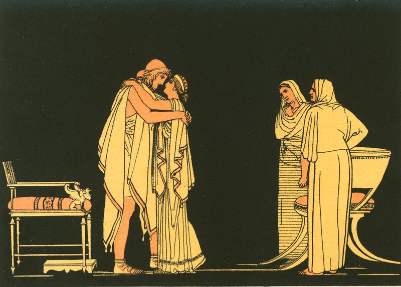 Ulysses és Pénelope találkozása alkotó: John Flaxman