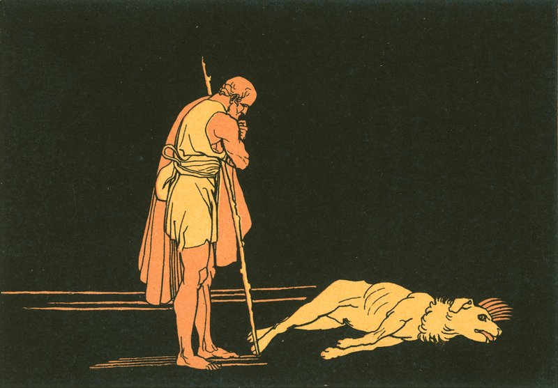 Ulysses és a kutyája alkotó: John Flaxman