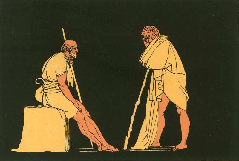 Ulysses Eumaeusszal beszélget alkotó: John Flaxman