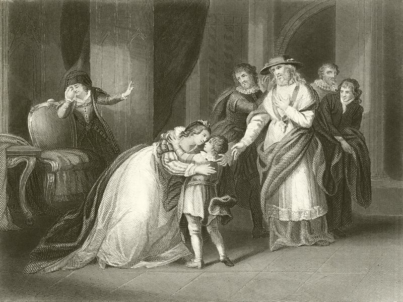 Erzsébet, IV. Edward királynője, megválva fiától, York hercegétől alkotó: John Francis Rigaud