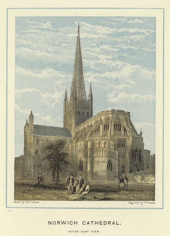 Norwich katedrális, délkeleti nézet alkotó: John Francis Salmon