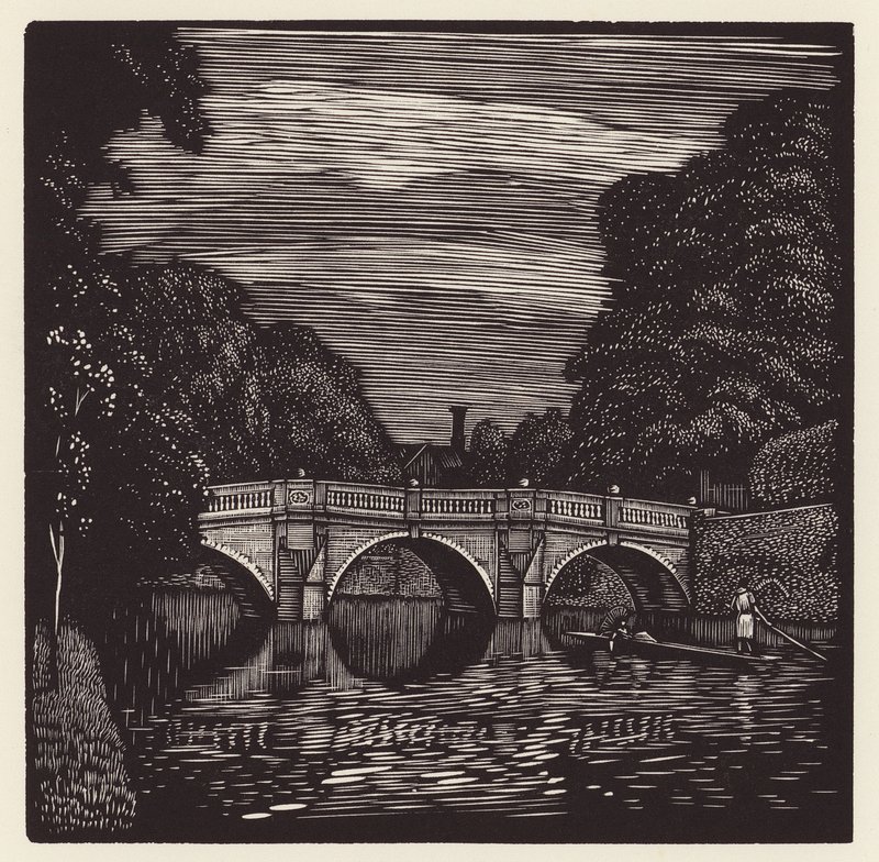 Cambridge: Clare Bridge (fametszet) alkotó: John Frederick Greenwood