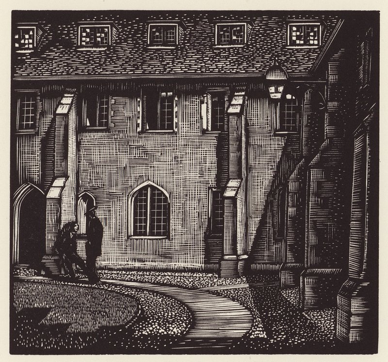 Cambridge: Corpus Christi, Old Court (fametszet) alkotó: John Frederick Greenwood