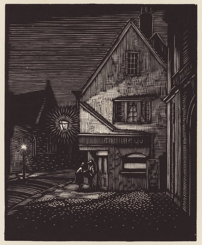 Cambridge: Peas Hill (fametszet) alkotó: John Frederick Greenwood