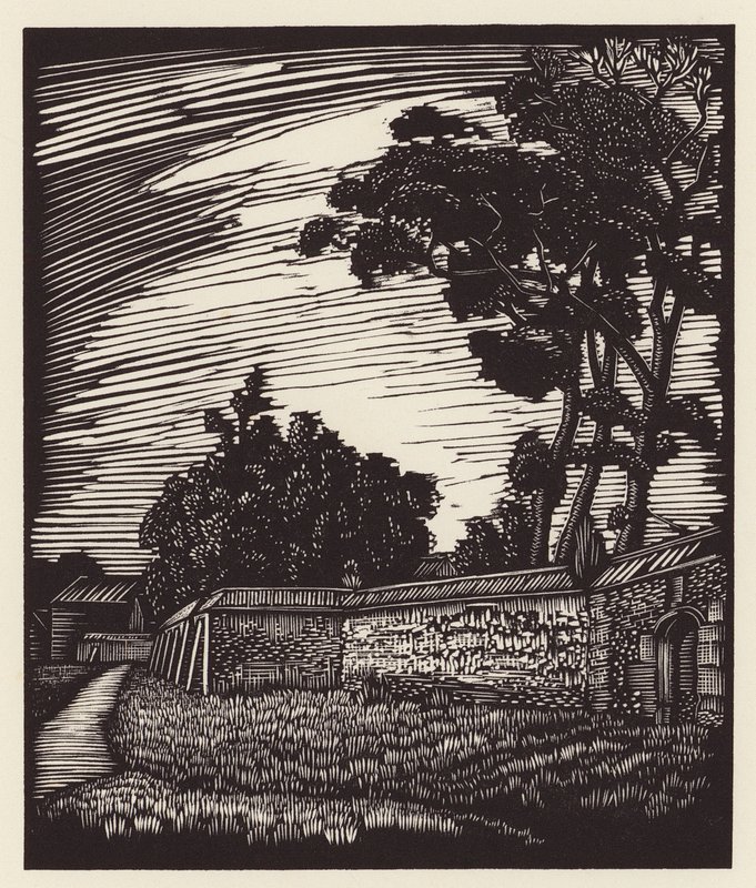 Cambridge: Coe Fen (fametszet). alkotó: John Frederick Greenwood