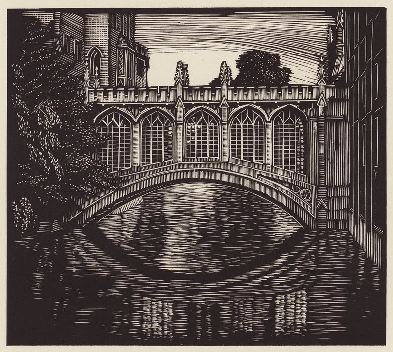 Cambridge: "Sóhajok hídja" (fametszet) alkotó: John Frederick Greenwood