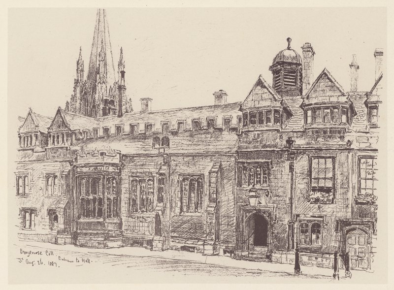 Brasenose College (litográfia) alkotó: John Fulleylove