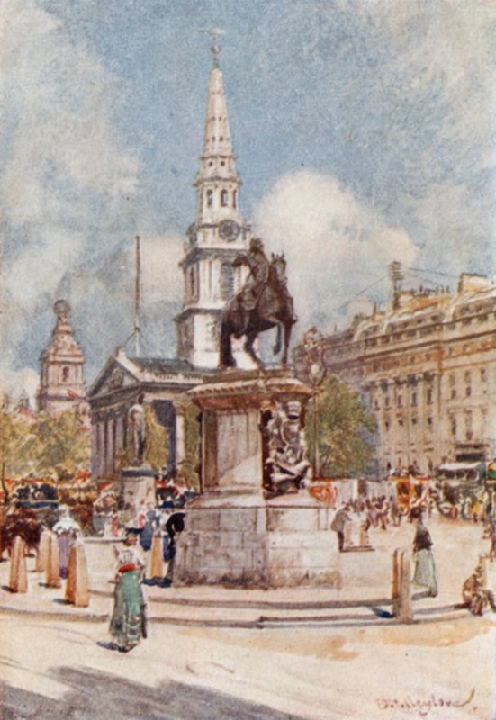 Charing Cross, I. Károly és St. Martin-in-the-Fields szoborral alkotó: John Fulleylove