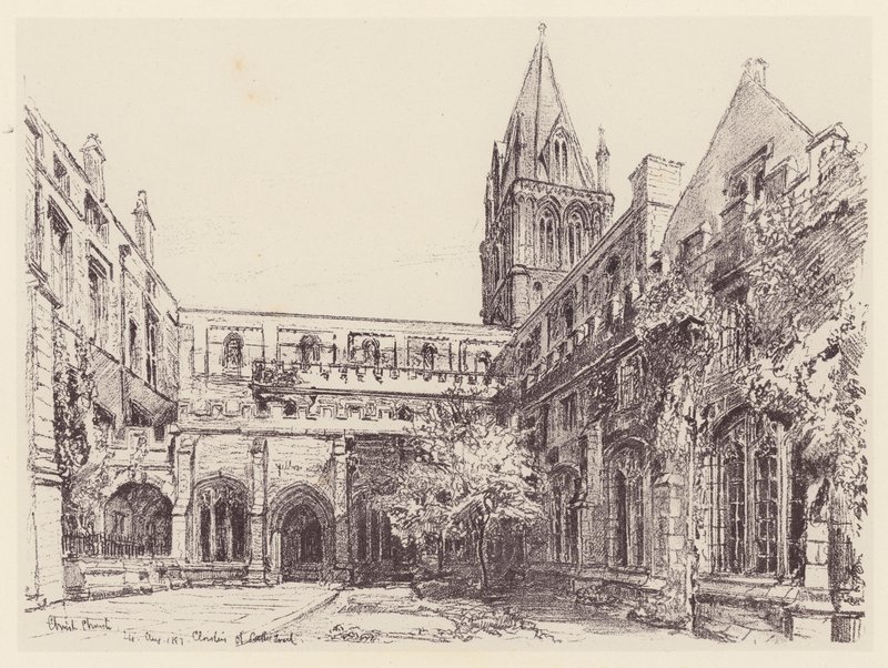 Christ Church Cloisters (litográfia) alkotó: John Fulleylove