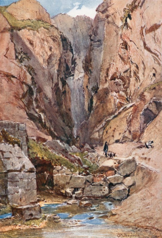 Delphi. A Castalia-szoros és a tavasz alkotó: John Fulleylove