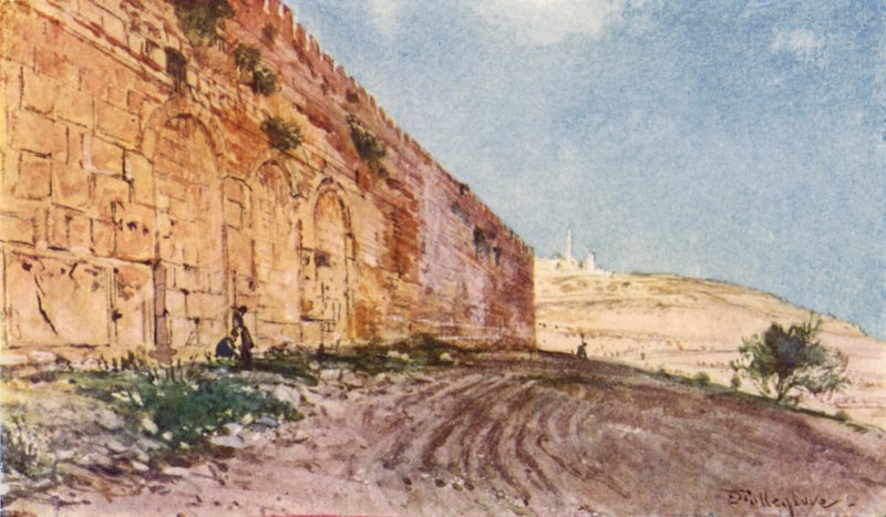 Jeruzsálem, a templomterület hármas kapuja (színes litó) alkotó: John Fulleylove