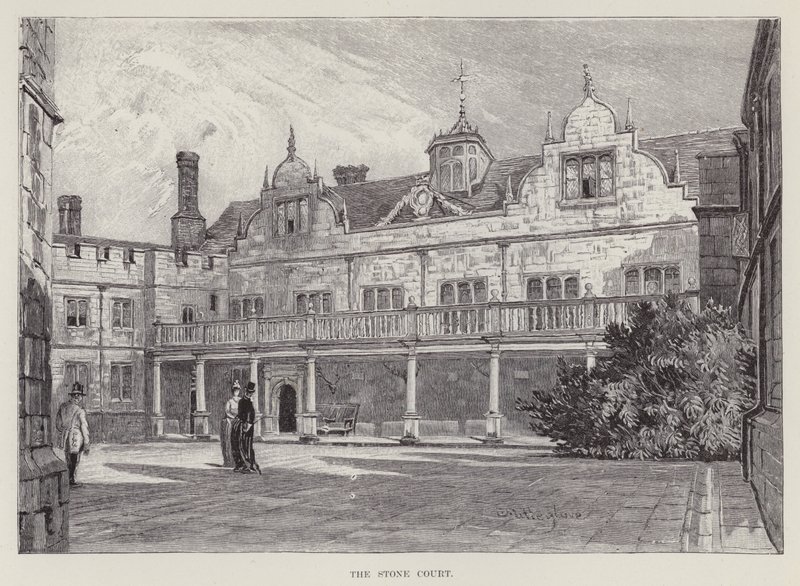 Knole House, The Stone Court (litho) alkotó: John Fulleylove