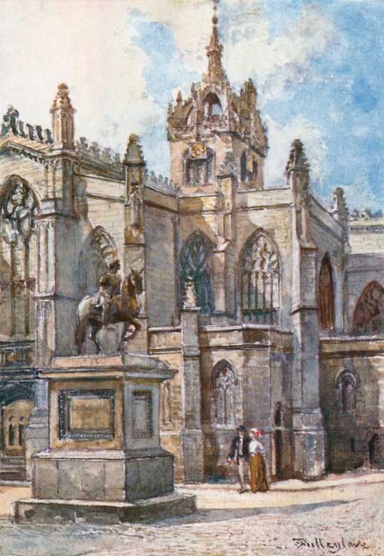 A St. Giles-székesegyház az udvaroktól alkotó: John Fulleylove