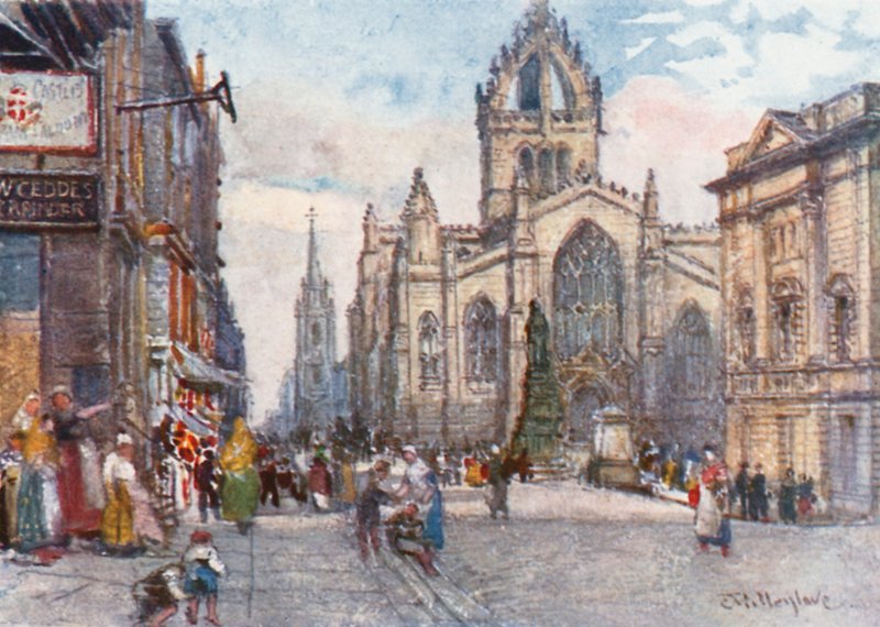 St. Giles katedrális a Lawnmarket felől alkotó: John Fulleylove