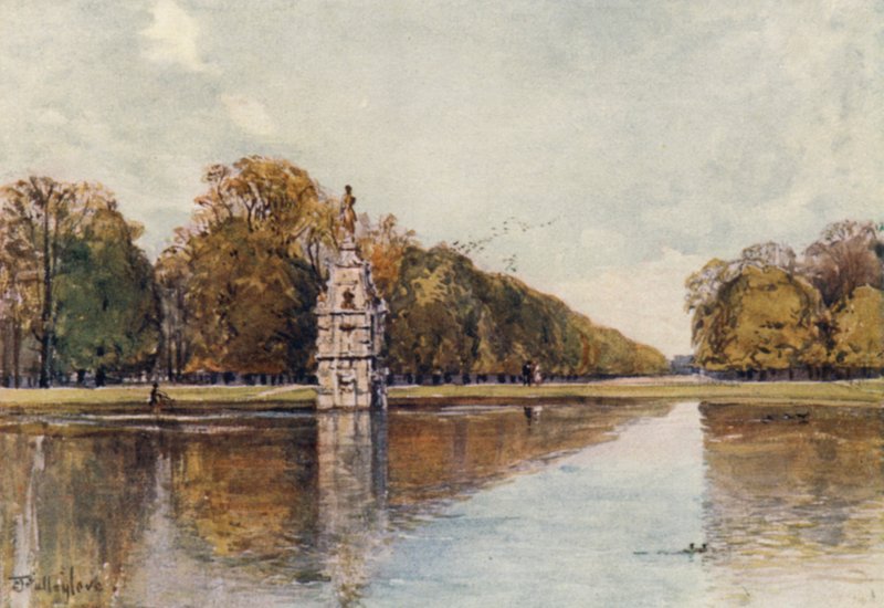 A Diana-kút, Bushey Park (színes litó) alkotó: John Fulleylove