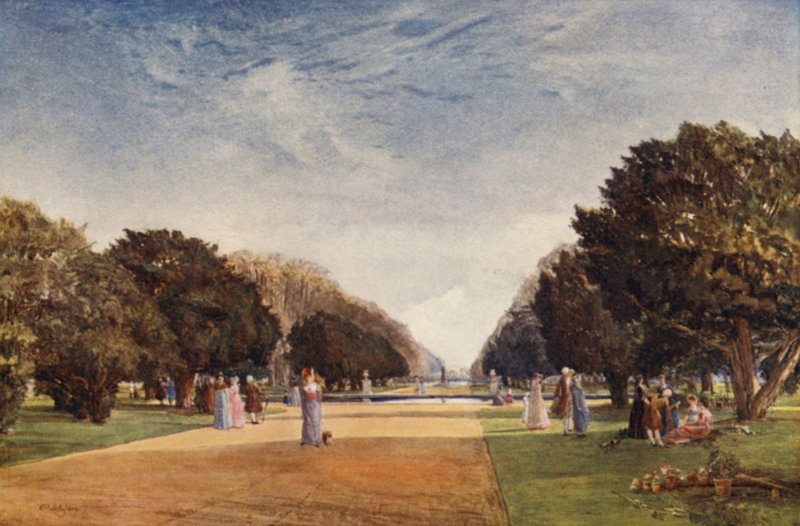 The Great Avenue, Hampton Court (színes litó) alkotó: John Fulleylove