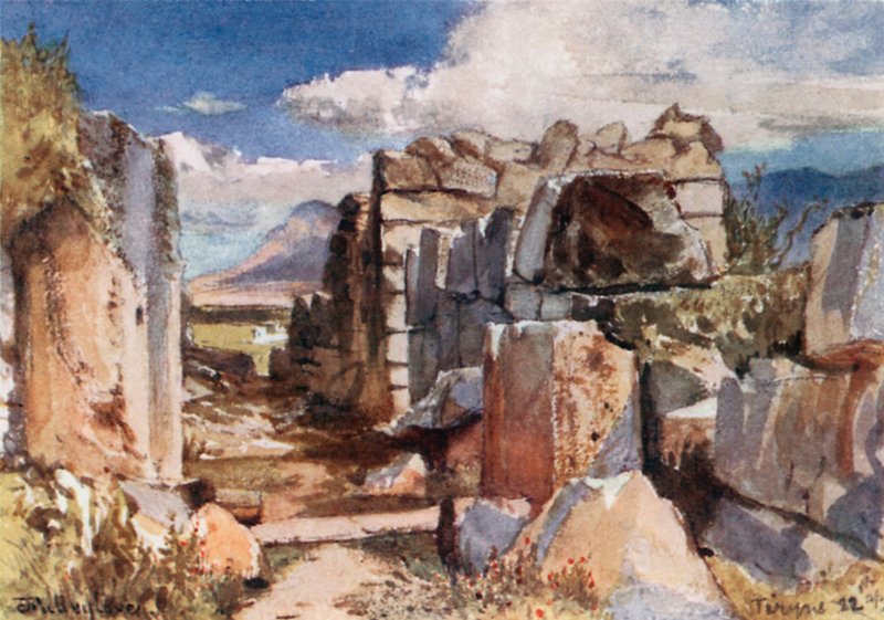 Tiryns. A felső vár kapuja alkotó: John Fulleylove