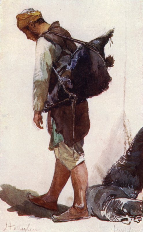 Vízhordozó (álló figura) (színes litó) alkotó: John Fulleylove