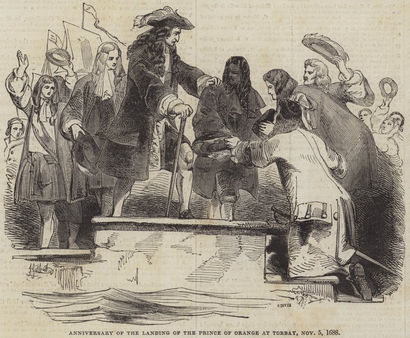Az narancsos herceg torbayi partraszállásának évfordulója, 1688. november 5 alkotó: John Gilbert
