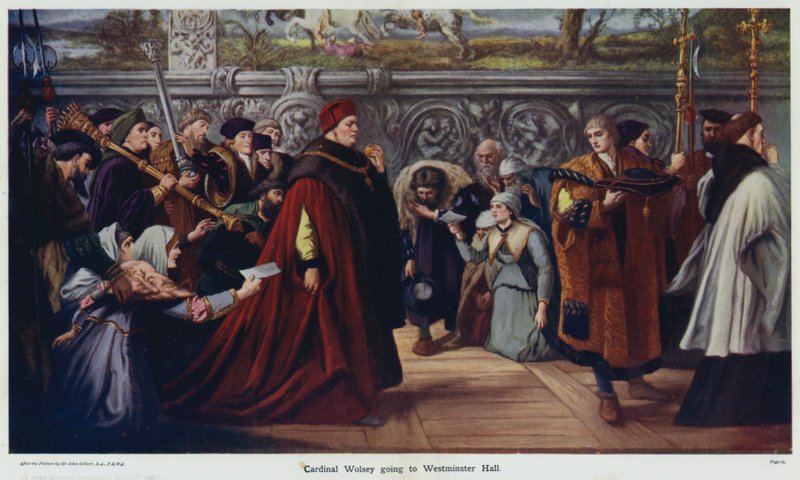Wolsey bíboros a Westminster Hallba megy alkotó: John Gilbert