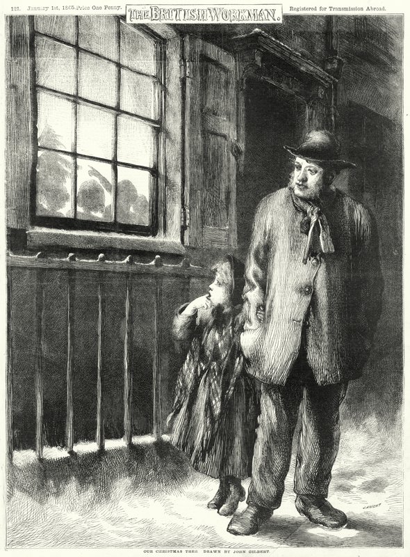 Karácsonyfánk (metszet) alkotó: John Gilbert