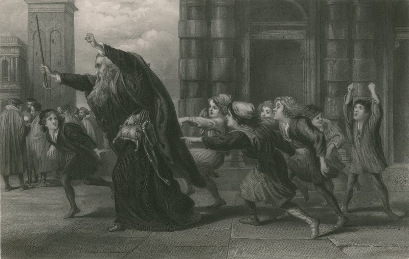 Shylock a tárgyalás után, Velence kereskedője alkotó: John Gilbert