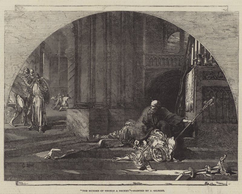Thomas A Becket meggyilkolása alkotó: John Gilbert