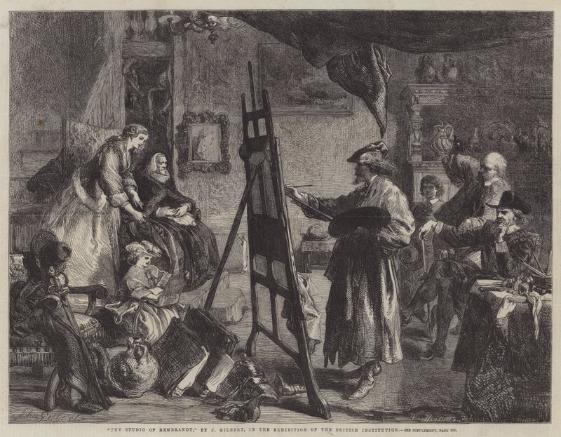 Rembrandt Stúdiója alkotó: John Gilbert