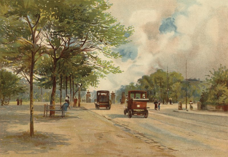 Liverpool: Bejárat a Princes Parkba (színes litho) alkotó: John Glynn