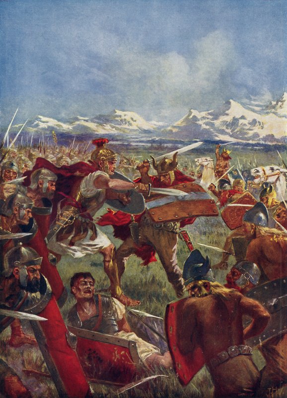 Marcellus párbaj Virdumarusszal alkotó: John Harris Valda
