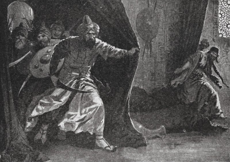 A királyi gárda lázadása Damaszkuszban (litográfia) alkotó: John Harris Valda