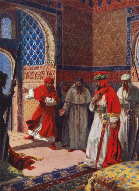 Boabdil utolsó tanácsa az Alhambrában alkotó: John Harris Valda