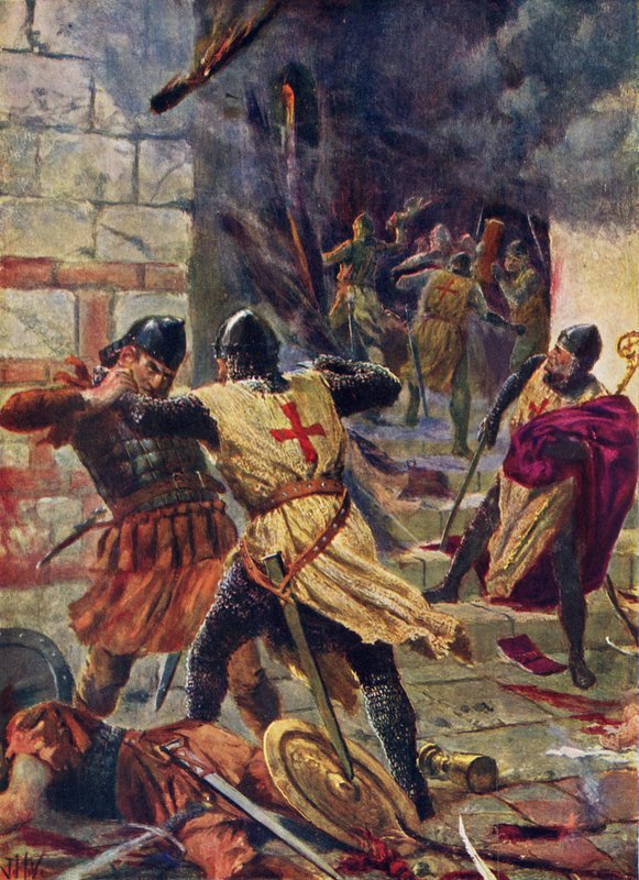 Konstantinápoly elfoglalása a keresztesek által alkotó: John Harris Valda